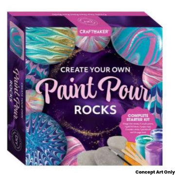 Craft Maker Paint Pour Rock Art