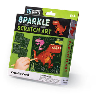 Crocodile Creek Sparkle Scratch Art Dinosaur