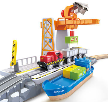 Hape Sea and Rail Cargo Transportation Set