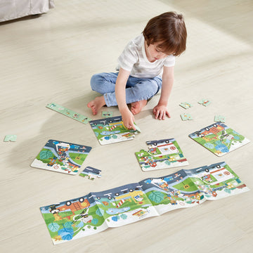 Hape 4 in 1 Puzzle & Storytelling - Rescue Vehicle