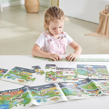 Hape 4 in 1 Puzzle & Storytelling - Rescue Vehicle