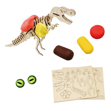 Jeanny 3D Wooden Clay Kit: T-Rex