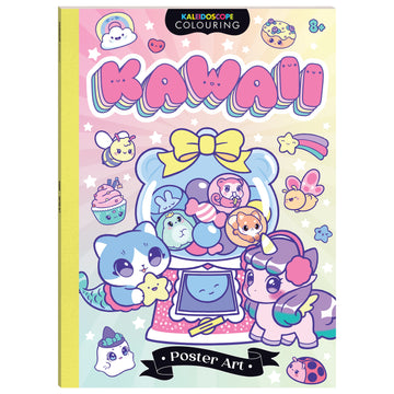 Kaleidoscope Colouring Poster Art Kawaii Magic
