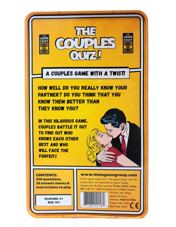 Lagoon The Couples Quiz! Tin