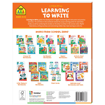 School Zone I Know It! Learning to Write