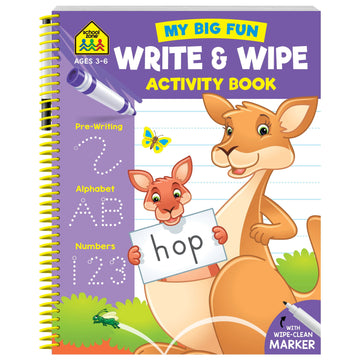 School Zone Write & Wipe 60pp Bind up