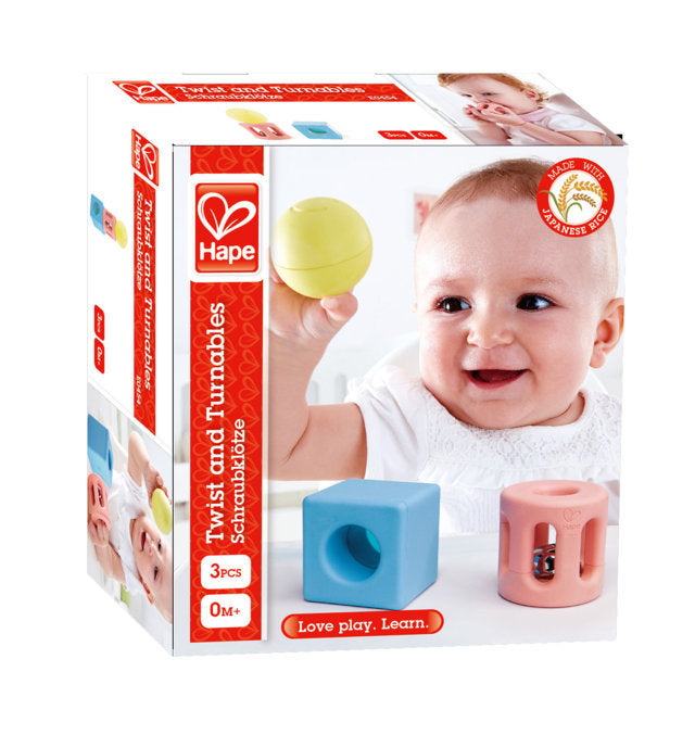 Hape Geometric Rattle perfect for little hands, baby and new borns The Toy Wagon
