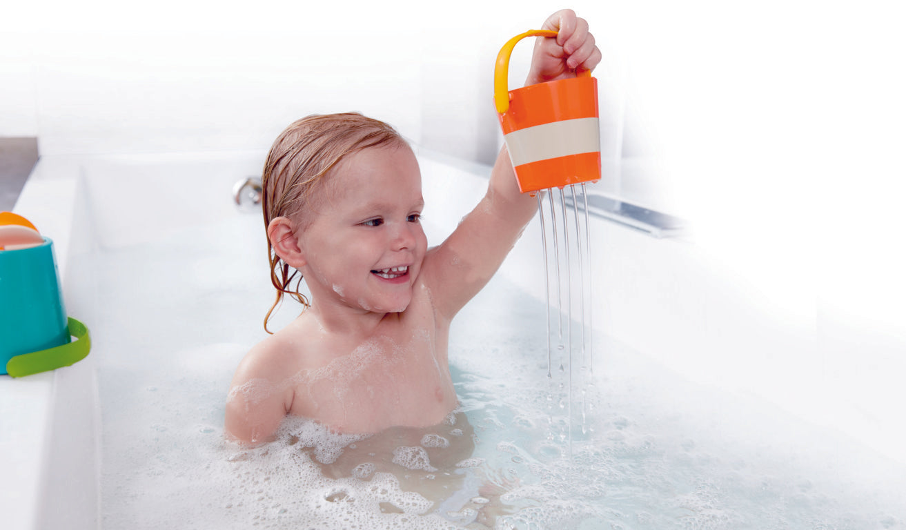 Hape Happy Buckets Set makes bath time fun for babies The Toy Wagon