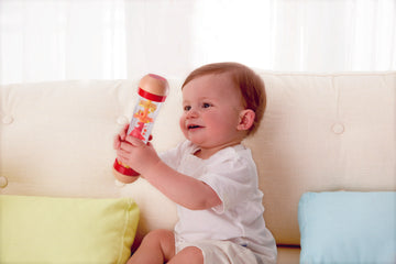 Hape Beaded Raindrops - Red, a first musical instruments for babies, perfect for making music The Toy Wagon