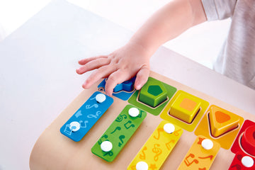 Hape SHape Sorter Xylophone, a first musical instruments for babies, perfect for making music The Toy Wagon