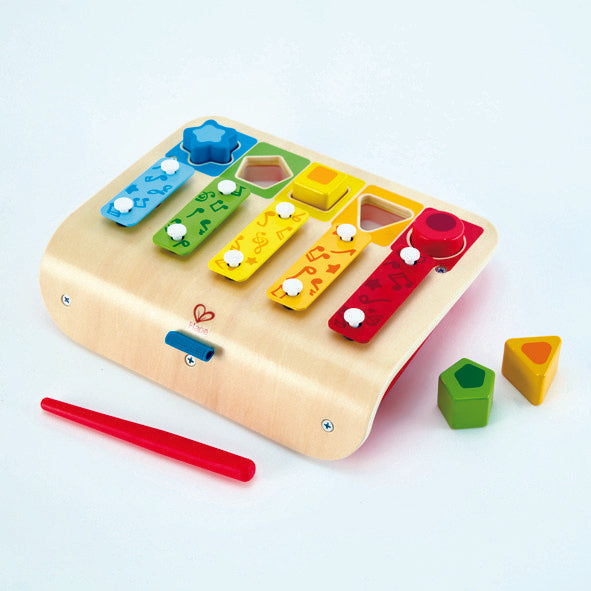 Hape SHape Sorter Xylophone, a first musical instruments for babies, perfect for making music The Toy Wagon