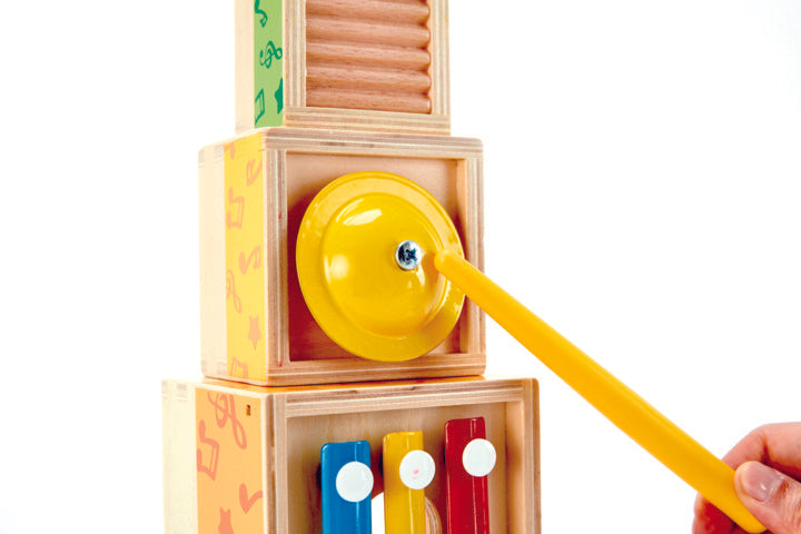 Hape Stacking Music set, a first musical instruments for babies, perfect for making music The Toy Wagon