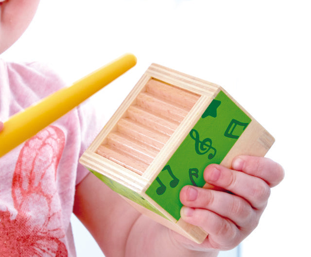 Hape Stacking Music set, a first musical instruments for babies, perfect for making music The Toy Wagon