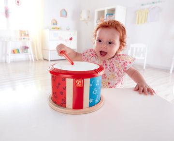 Hape Double-Sided Drum, a first musical instruments for babies, perfect for making music The Toy Wagon