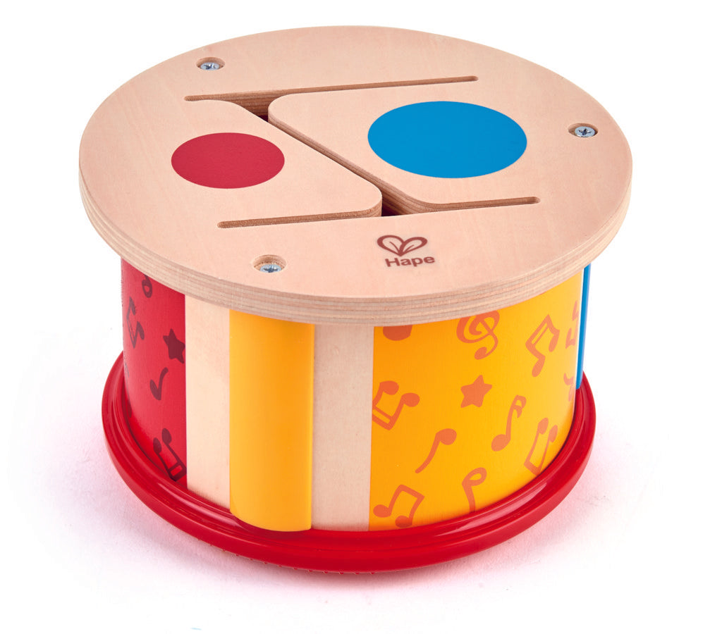 Hape Double-Sided Drum, a first musical instruments for babies, perfect for making music The Toy Wagon