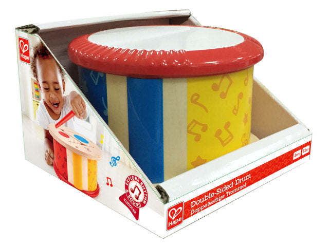 Hape Double-Sided Drum, a first musical instruments for babies, perfect for making music The Toy Wagon
