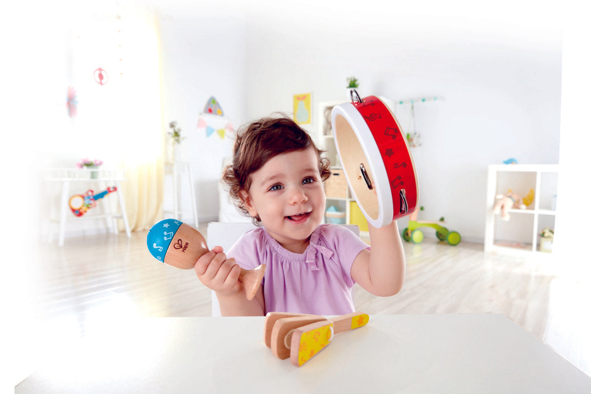 Hape Junior Percussion Set, a first musical instruments for babies, perfect for making music The Toy Wagon