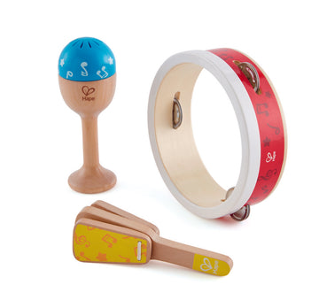 Hape Junior Percussion Set, a first musical instruments for babies, perfect for making music The Toy Wagon