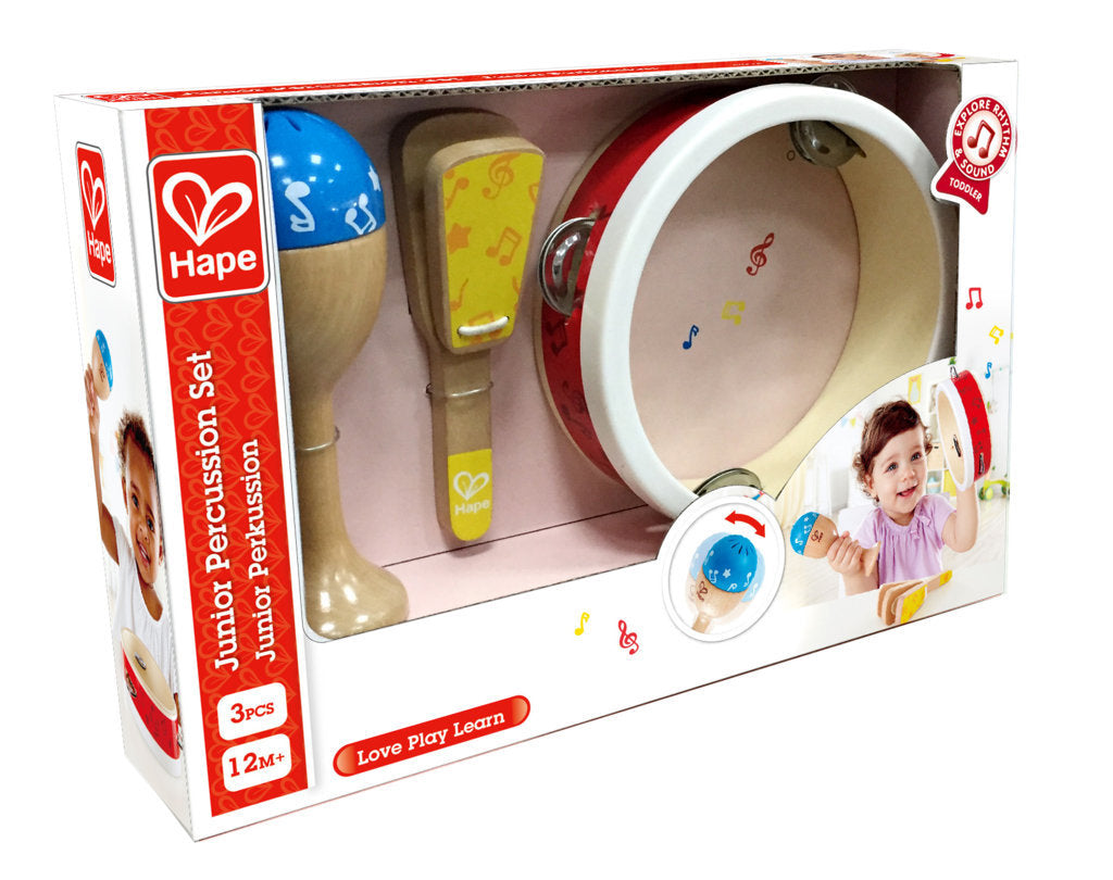 Hape Junior Percussion Set, a first musical instruments for babies, perfect for making music The Toy Wagon