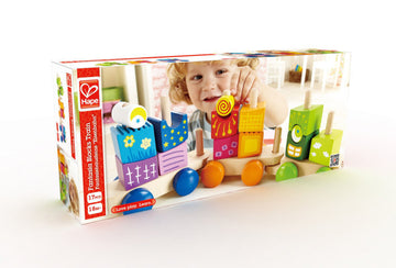 Hape Fantasia Blocks Train for kids uniquely sHaped blocks with enchanting patterns inspire building in a whole new way for kids The Toy Wagon