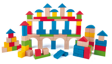Hape Build up and Away Blocks sturdy wooden blocks will inspire hours of play and generations of builders The Toy Wagon