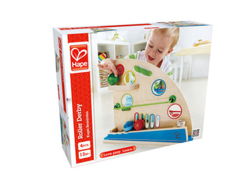 Hape Roller Derby concepts fast/slow and in/out, hand eye co-ordination The Toy Wagon