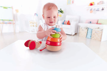 Hape Pepe Sound Stacker helps children identify different sHapes and colours The Toy Wagon