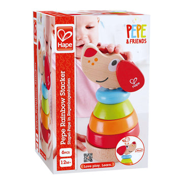 Hape Pepe Sound Stacker helps children identify different sHapes and colours The Toy Wagon