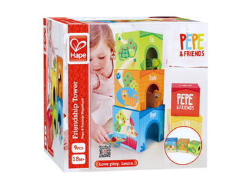 Hape Friendship Tower boxes are perfect for building and learning. Stack, sort sHapes, The Toy Wagon