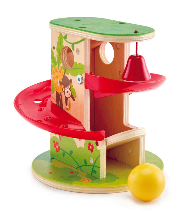 Hape Jungle Press and Slide first toys for toddlers encourage coordination, dexterity, imagination, and simple problem solving. The Toy Wagon