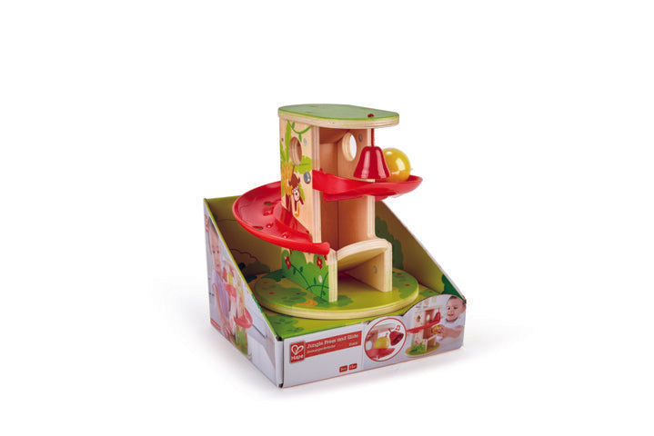 Hape Jungle Press and Slide first toys for toddlers encourage coordination, dexterity, imagination, and simple problem solving. The Toy Wagon