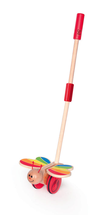 Hape Butterfly wooden push or pull along toy for babies The Toy Wagon