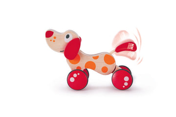 Hape Pepe Pull Along wooden push or pull along toy for babies The Toy Wagon