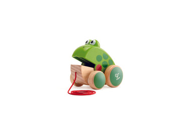 Hape Frog Pull Along wooden push or pull along toy for babies The Toy Wagon