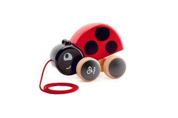 Hape Lady bug Pull Along wooden push or pull along toy for babies The Toy Wagon