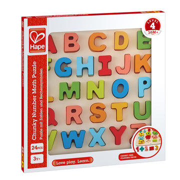 Hape Chunky Alphabet Puzzle wooden for little hands educational toys The Toy Wagon