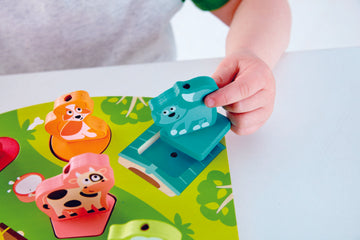 Hape Farmyard Sound Puzzle wooden for little hands educational toys The Toy Wagon