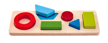Hape Geometry Puzzle wooden for little hands educational toys The Toy Wagon