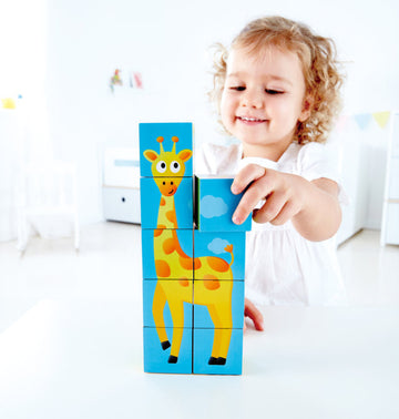Hape Jungle Animal Block Puzzle wooden for little hands educational toys The Toy Wagon