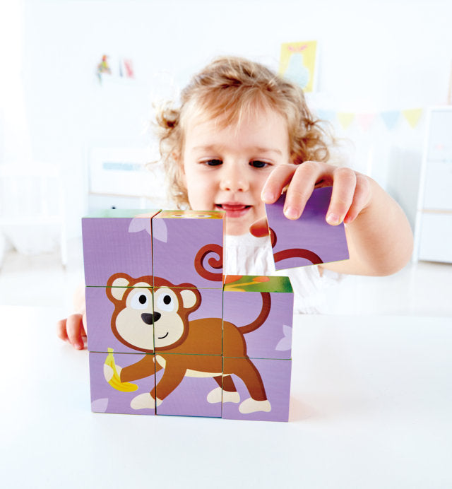 Hape Jungle Animal Block Puzzle wooden for little hands educational toys The Toy Wagon