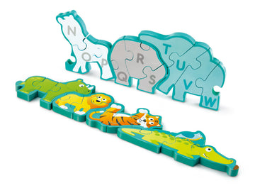 Hape Alphabet & Animal Parade Puzzle wooden for little hands educational toys The Toy Wagon