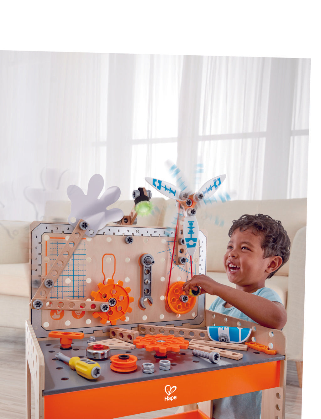 Hape Junior Inventor Deluxe Scientific Workbench STEAM educational construction toys The Toy Wagon