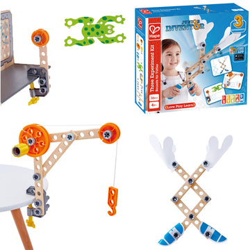 Hape Junior Inventor Three Experiment Kit STEAM educational construction toys The Toy Wagon