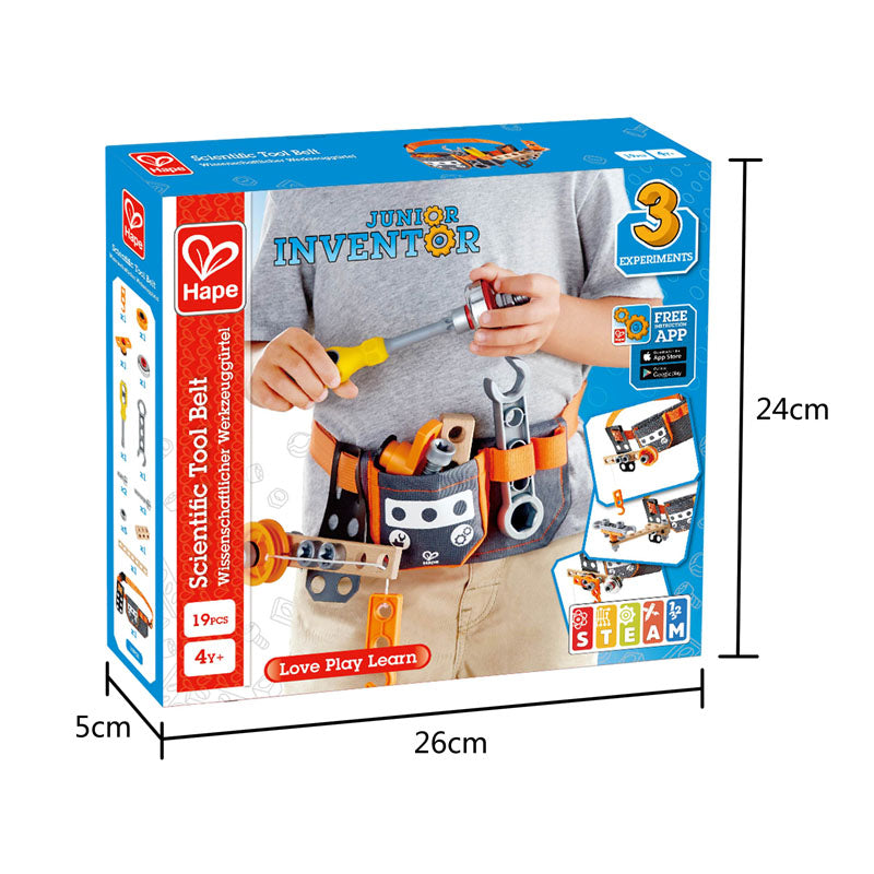 Hape Junior Inventor Scientific Tool Belt STEAM educational construction toys The Toy Wagon