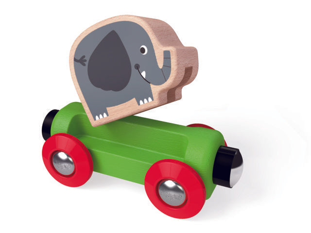 Hape Jungle Journey Train is wooden railway and train set The Toy Wagon