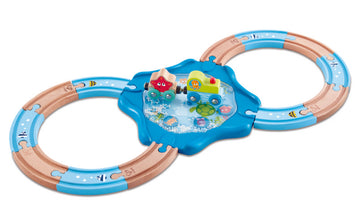 Hape Undersea Figure 8 is wooden railway and train set The Toy Wagon