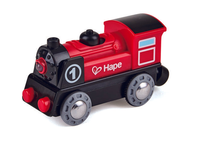 Hape Battery Powered Engine No.1 is wooden railway and train set The Toy Wagon
