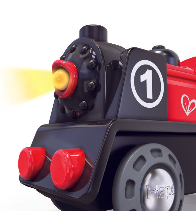 Hape Battery Powered Engine No.1 is wooden railway and train set The Toy Wagon