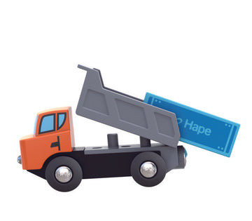 Hape Large Boom Crane is wooden railway and train set The Toy Wagon