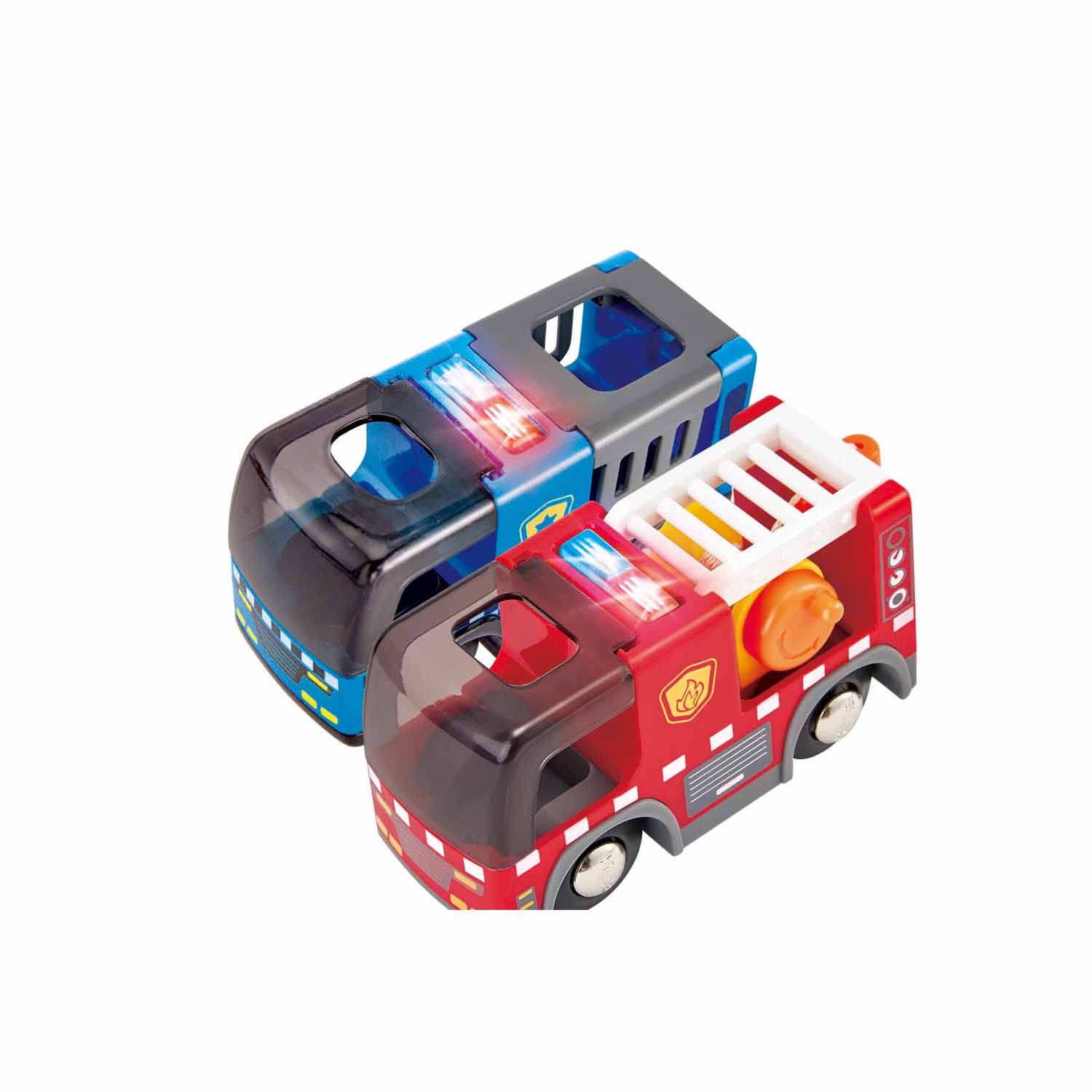 Hape Emergency Services HQ is wooden railway and train set The Toy Wagon